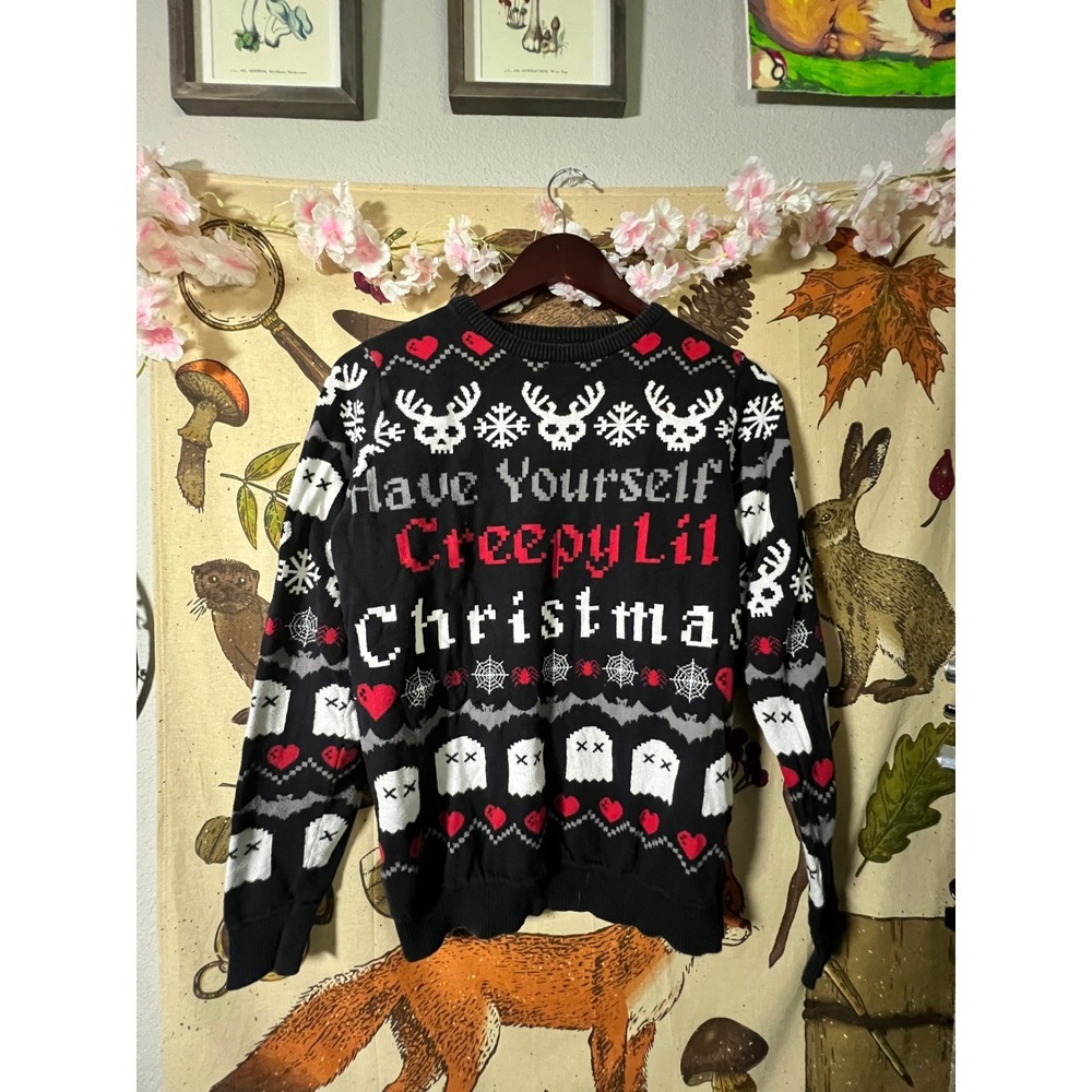 Creepy Lil Christmas Goth Holiday Sweater